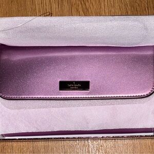 Kate Spade Quartz Pink, Boxed Medium Patent Flap Phone Wristlet